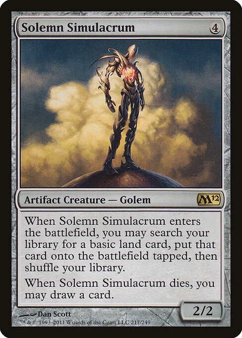 Solemn Simulacrum — Magic 2012 #217, art by Dan Murayama Scott
