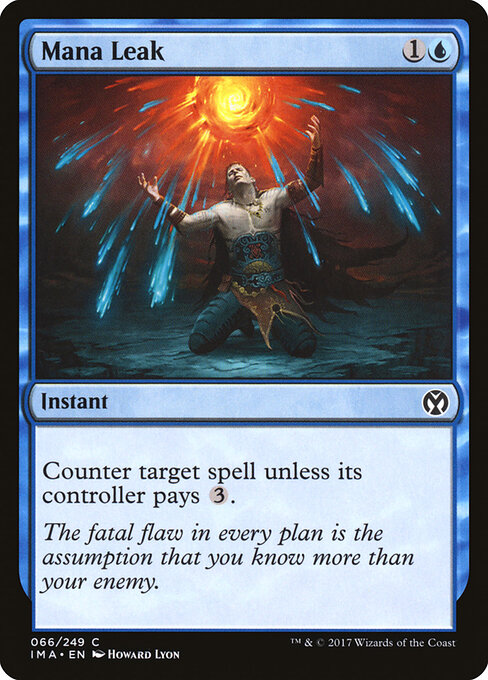 Mana Leak — Iconic Masters #66, art by Howard Lyon