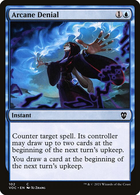 Arcane Denial — Crimson Vow Commander #102, art by Xi Zhang