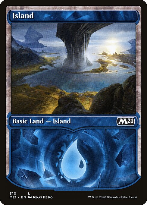 Island — Core Set 2021 #310, art by Jonas De Ro