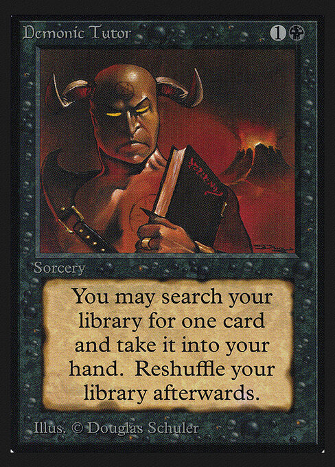 Demonic Tutor — Collectors' Edition #105, art by Douglas Shuler