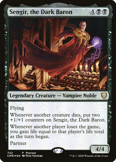Sengir, the Dark Baron — Commander Legends #722, art by Pete Venters