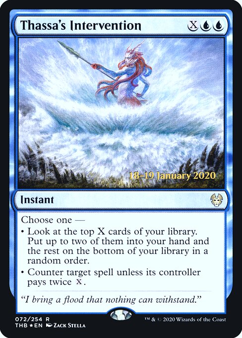 Thassa's Intervention — Theros Beyond Death Promos #72s, art by Zack Stella