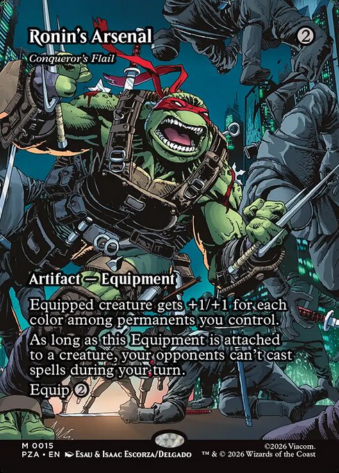 Conqueror's Flail — Ronin's Arsenal — Teenage Mutant Ninja Turtles Source Material #15, art by Esau Escorza & Isaac Escorza