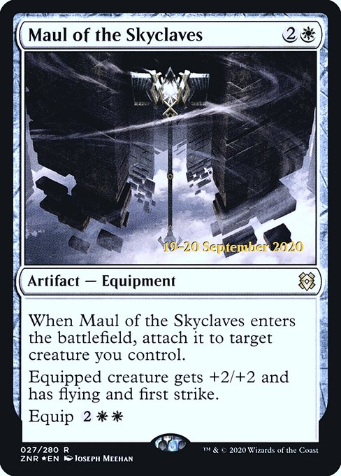 Maul of the Skyclaves — Zendikar Rising Promos #27s, art by Joseph Meehan