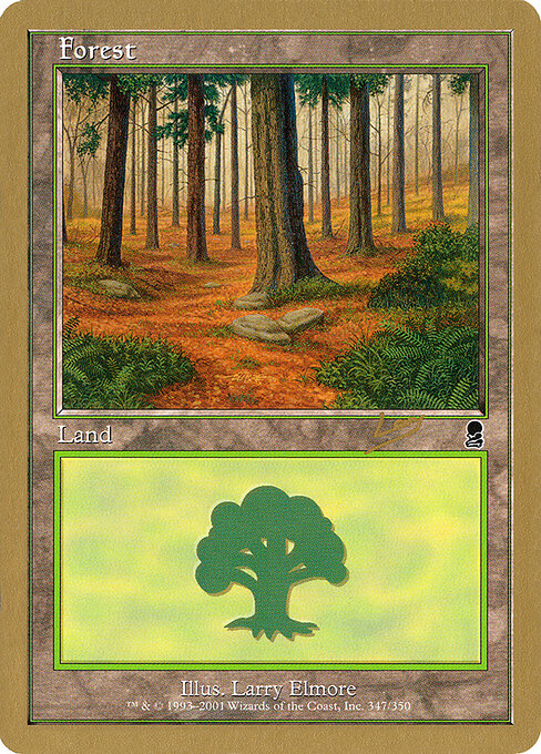 Forest — World Championship Decks 2002 #rl347, art by Larry Elmore