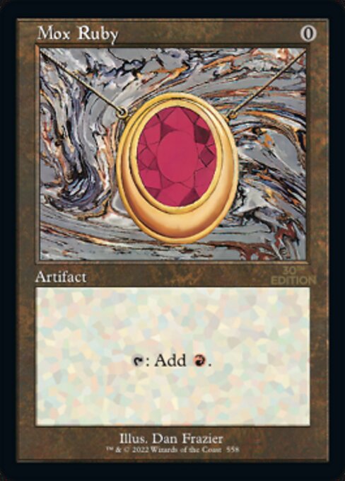 Mox Ruby — 30th Anniversary Edition #558, art by Dan Frazier
