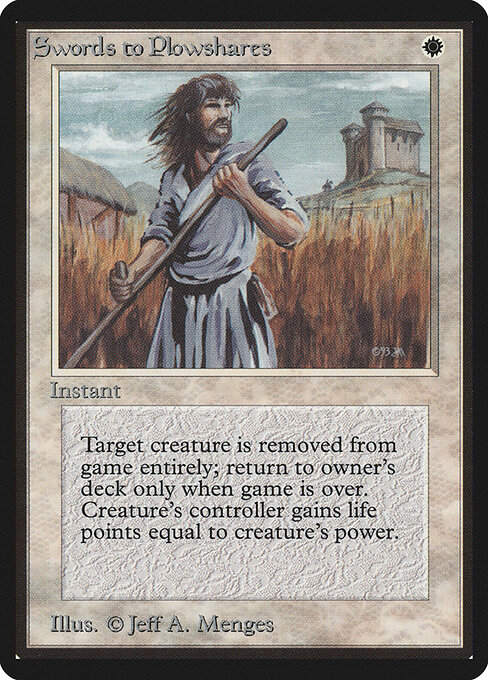 Swords to Plowshares — Limited Edition Beta #41, art by Jeff A. Menges
