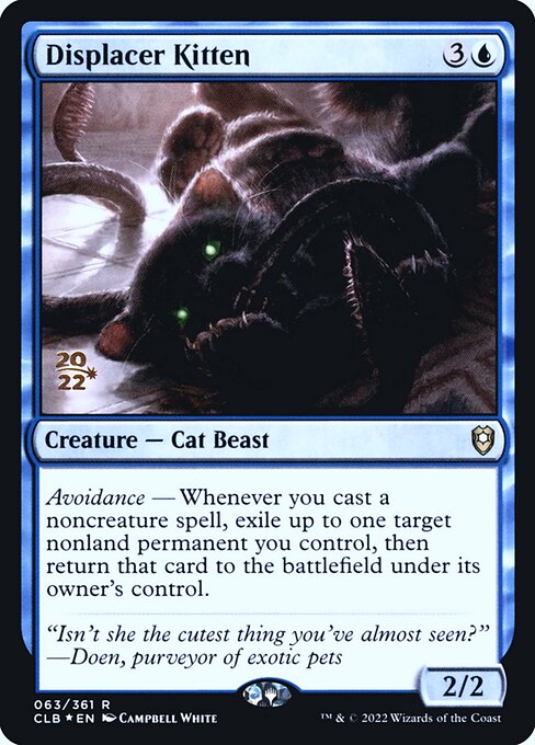 Displacer Kitten — Battle for Baldur's Gate Promos #63s, art by Campbell White
