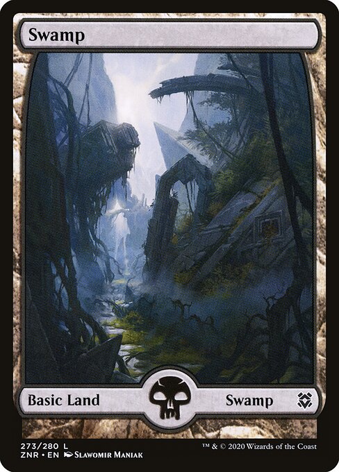 Swamp — Zendikar Rising #273, art by Slawomir Maniak