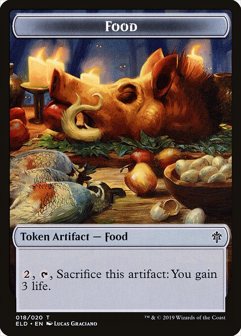 Food — Throne of Eldraine Tokens #18, art by Lucas Graciano