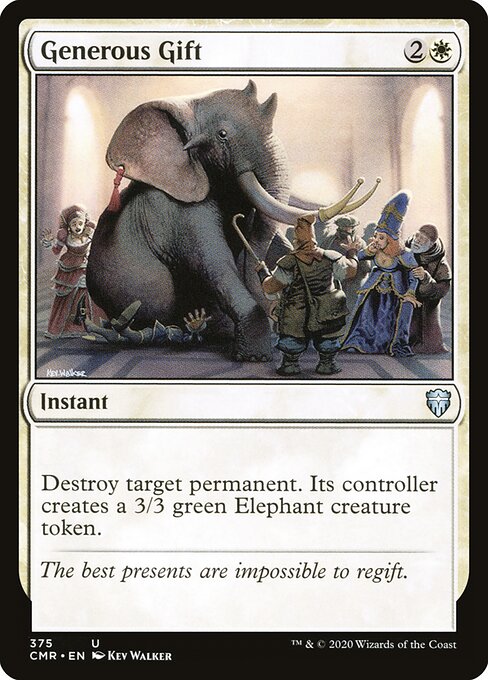 Generous Gift — Commander Legends #375, art by Kev Walker