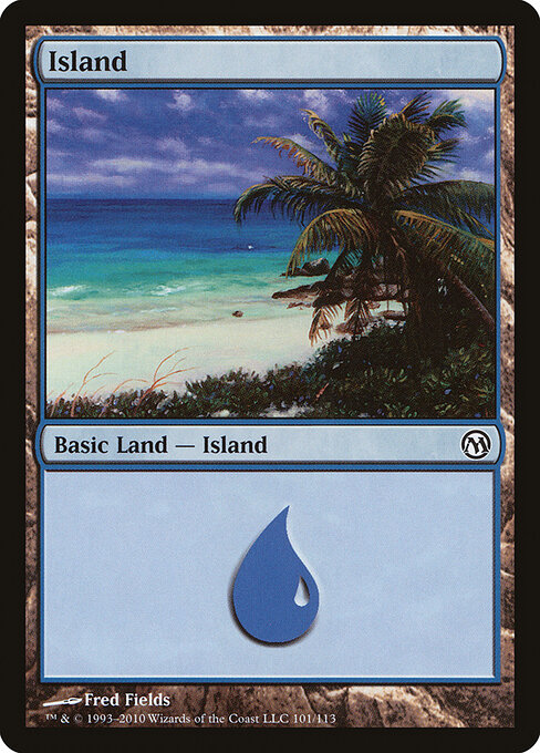 Island — Duels of the Planeswalkers #101, art by Fred Fields