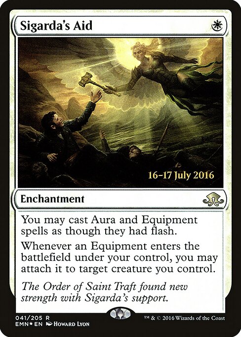 Sigarda's Aid — Eldritch Moon Promos #41s, art by Howard Lyon