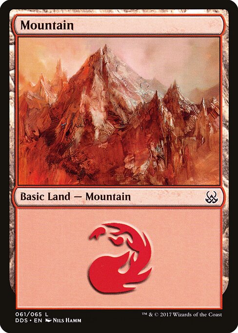 Mountain — Duel Decks: Mind vs. Might #61, art by Nils Hamm
