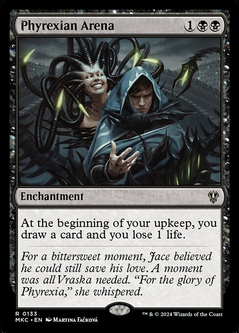Phyrexian Arena — Murders at Karlov Manor Commander #133, art by Martina Fačková