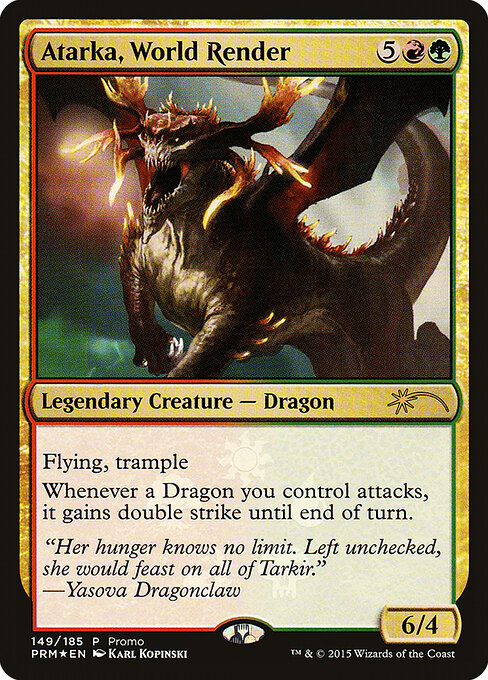 Atarka, World Render — Fate Reforged Promos #149★, art by Karl Kopinski