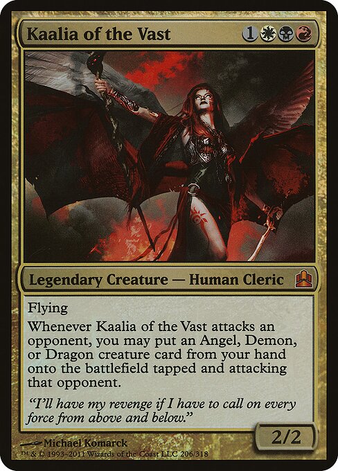 Kaalia of the Vast — Commander 2011 Oversized #206, art by Michael Komarck