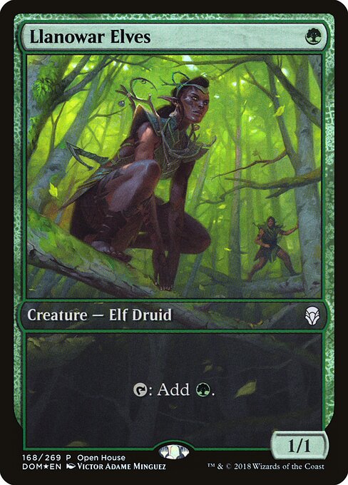Llanowar Elves — Dominaria Promos #168, art by Victor Adame Minguez