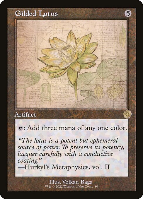 Gilded Lotus — The Brothers' War Retro Artifacts #80, art by Volkan Baǵa