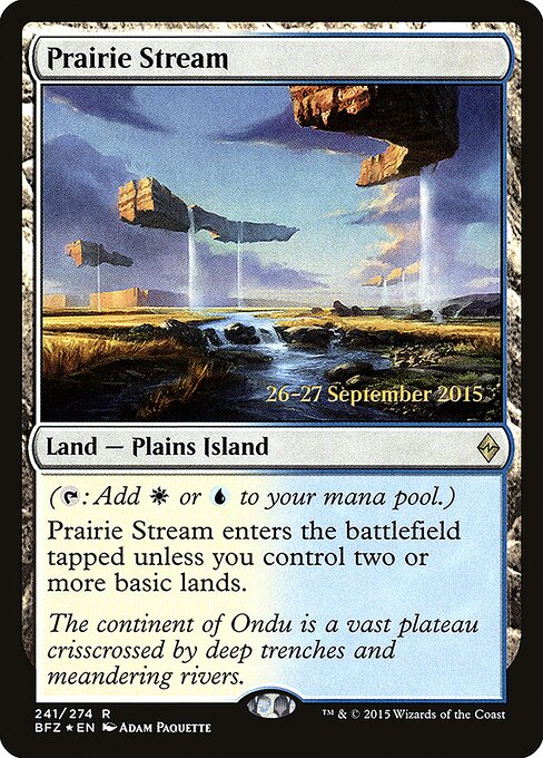 Prairie Stream — Battle for Zendikar Promos #241s, art by Adam Paquette