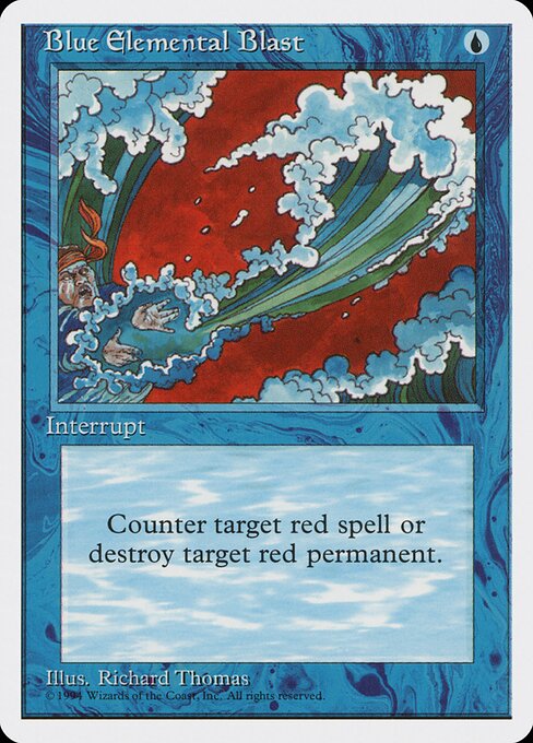 Blue Elemental Blast — Media and Collaboration Promos #1995-2, art by Richard Thomas