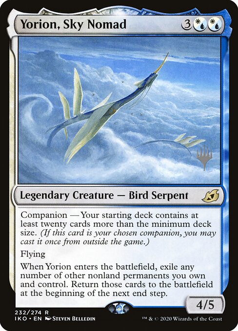 Yorion, Sky Nomad — Ikoria: Lair of Behemoths Promos #232p, art by Steven Belledin