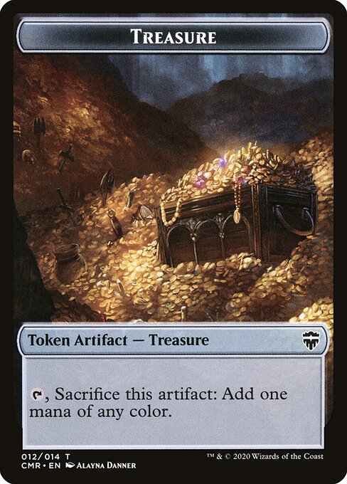 Treasure — Commander Legends Tokens #12, art by Alayna Danner