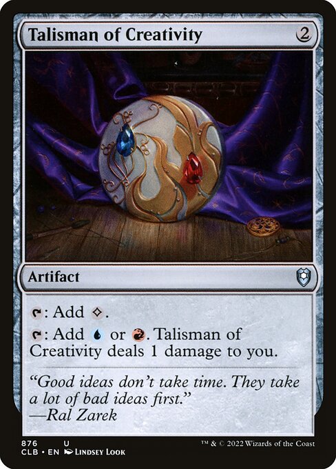 Talisman of Creativity — Commander Legends: Battle for Baldur's Gate #876, art by Lindsey Look