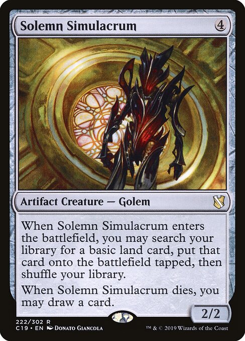 Solemn Simulacrum — Commander 2019 #222, art by Donato Giancola
