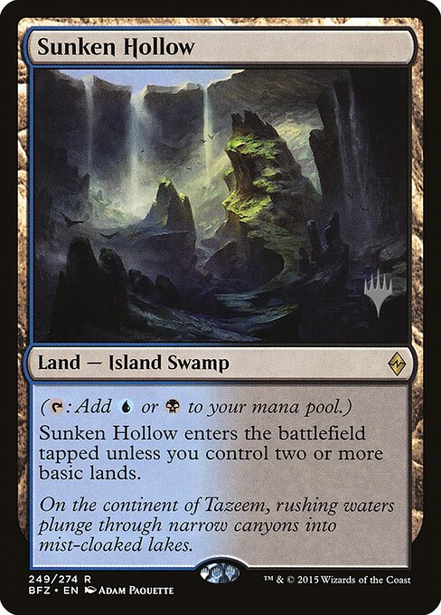 Sunken Hollow — Battle for Zendikar Promos #249p, art by Adam Paquette