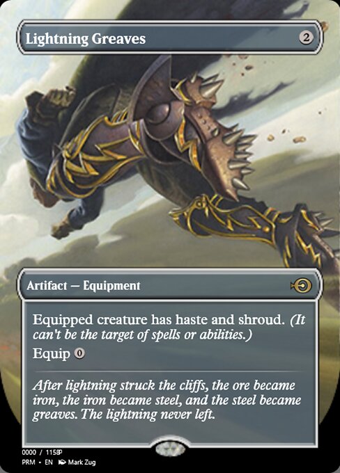 Lightning Greaves — Magic Online Promos #82806, art by Mark Zug