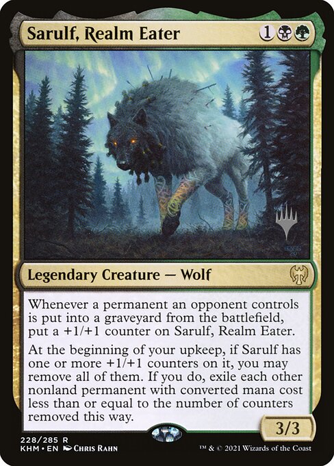 Sarulf, Realm Eater — Kaldheim Promos #228p, art by Chris Rahn