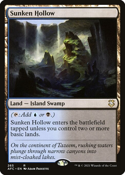Sunken Hollow — Forgotten Realms Commander #265, art by Adam Paquette