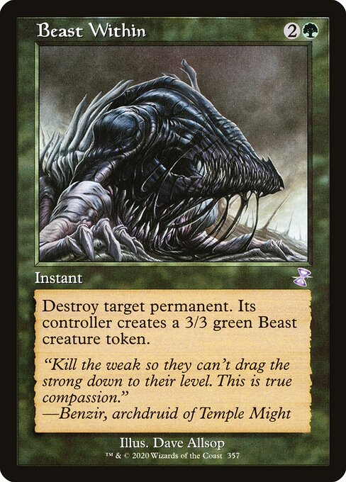 Beast Within — Time Spiral Remastered #357, art by Dave Allsop