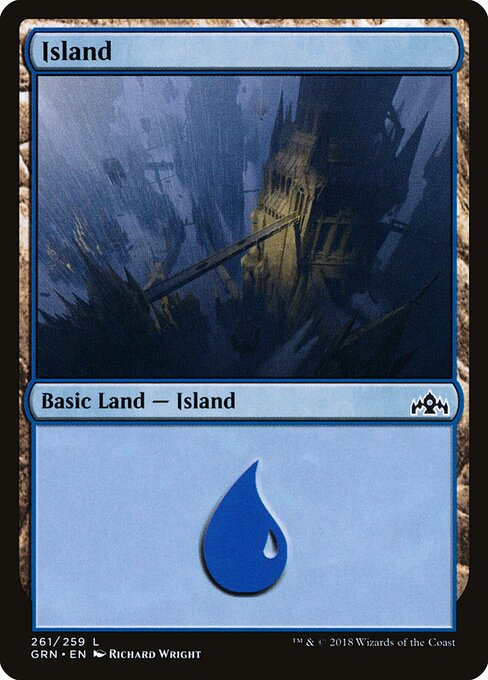 Island — Guilds of Ravnica #261, art by Richard Wright