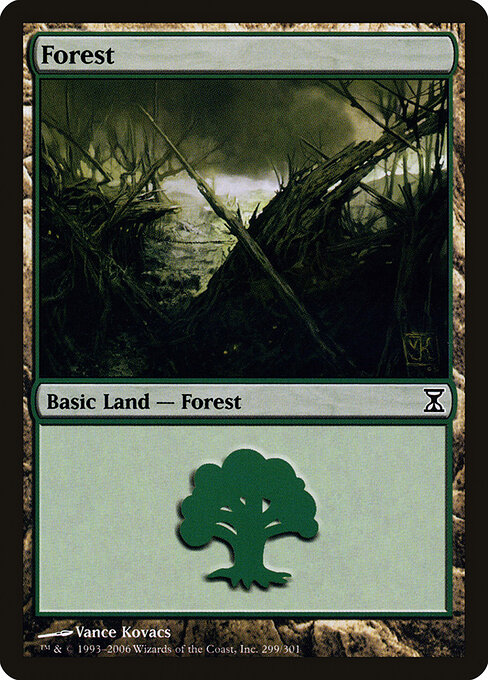 Forest — Time Spiral #299, art by Vance Kovacs