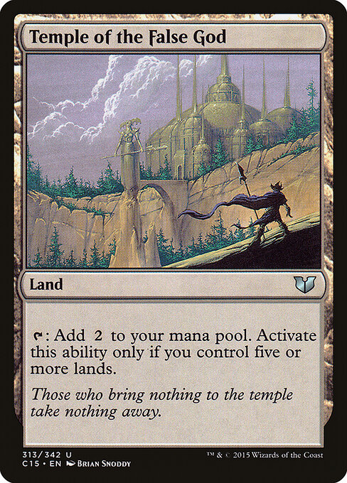 Temple of the False God — Commander 2015 #313, art by Brian Snõddy