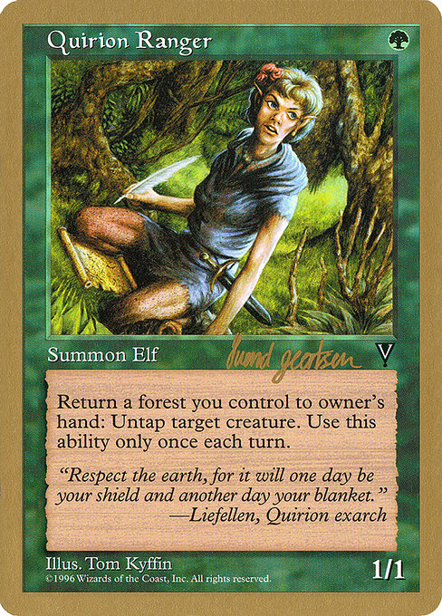 Quirion Ranger — World Championship Decks 1997 #sg117, art by Tom Kyffin