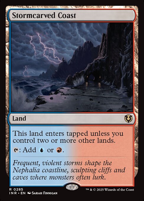 Stormcarved Coast — Innistrad Remastered #285, art by Sarah Finnigan