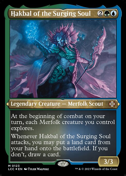 Hakbal of the Surging Soul — The Lost Caverns of Ixalan Commander #123, art by Tyler Walpole