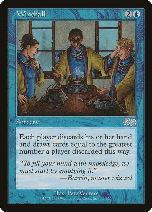 Windfall — Urza's Saga #111, art by Pete Venters