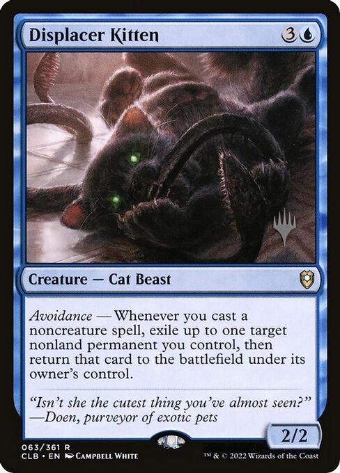 Displacer Kitten — Battle for Baldur's Gate Promos #63p, art by Campbell White