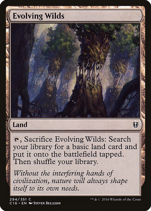 Evolving Wilds — Commander 2016 #294, art by Steven Belledin