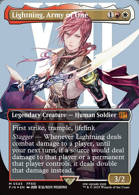 Lightning, Army of One — Final Fantasy #545, art by Koji Nishino