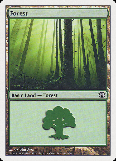Forest — Ninth Edition #348, art by John Avon