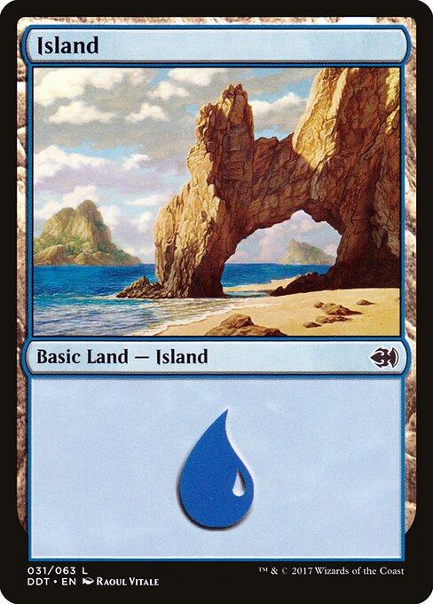 Island — Duel Decks: Merfolk vs. Goblins #31, art by Raoul Vitale
