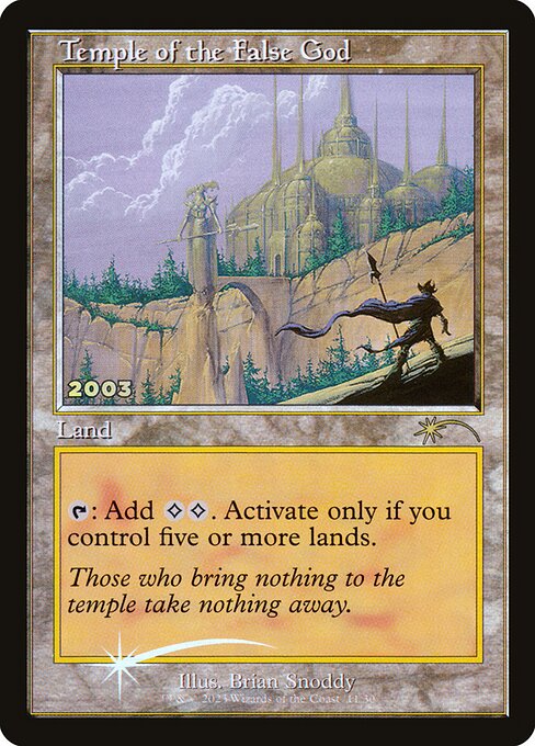 Temple of the False God — 30th Anniversary Play Promos #11, art by Brian Snõddy
