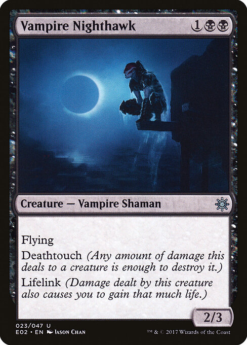 Vampire Nighthawk — Explorers of Ixalan #23, art by Jason Chan