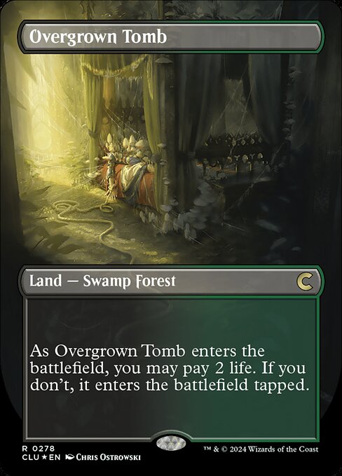 Overgrown Tomb — Ravnica: Clue Edition #278, art by Chris Ostrowski